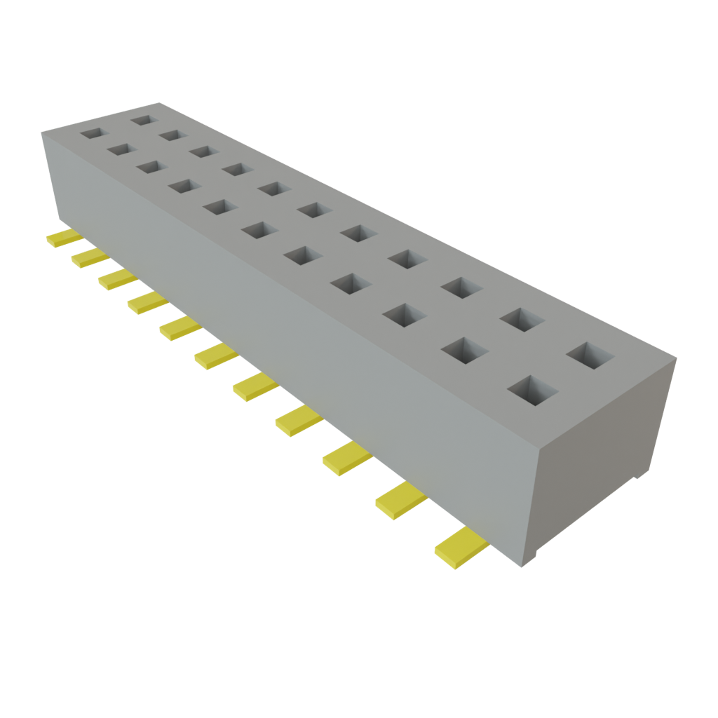 Samtec-CLP-111-02-G-D-A 连接器插头及 PCB 插座 Conn Socket Strip SKT 22 POS 1.27mm Solder ST Top Entry SMD TIGER CLAW™ Tube