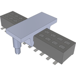 Conn Socket Strip SKT 22 POS 1.27mm Solder ST Bottom Entry SMD TIGER CLAW™ Tray