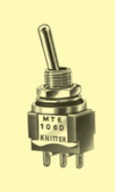 knitter-switch-MTE106E Switch Toggle Switch Toggle ON OFF ON SPDT Round Lever Solder Tag 6A 250VAC 30VDC Panel Mount with Threads