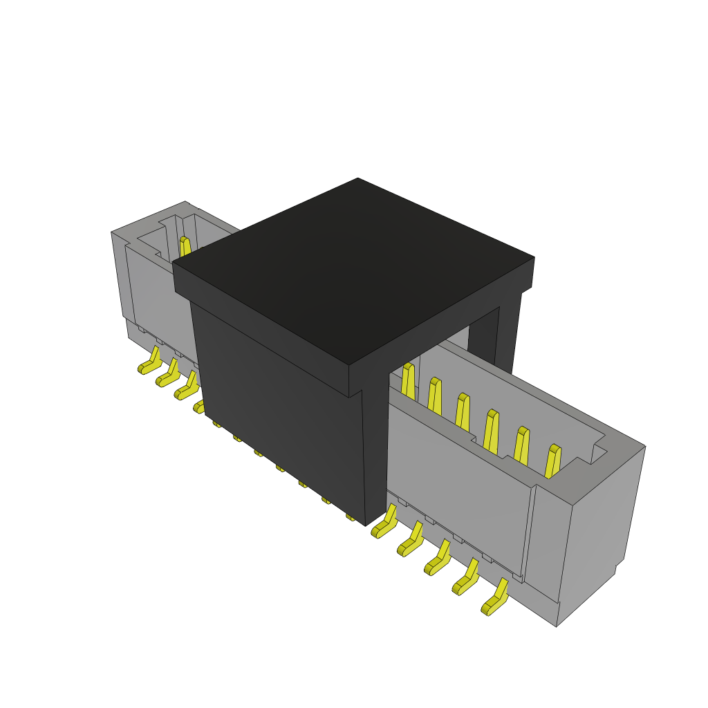 Samtec-T1M-16-F-SV-L Steckverbinderleisten und Leiterplattenbuchsen Conn Shrouded Header (4 Sides) HDR 16 POS 1mm Solder ST Top Entry SMD Micro Mate™ T/R