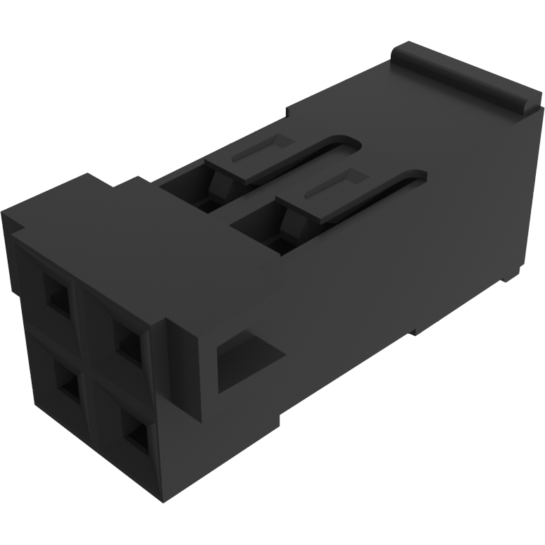 Amphenol Communications Solutions-68105-001LF Einzeladersteckverbinder, Gehäuse PV® Wire-to-Board Connector System, Mini Latch Housing, Double Row, 2.54mm (0.100in), 4 Positions