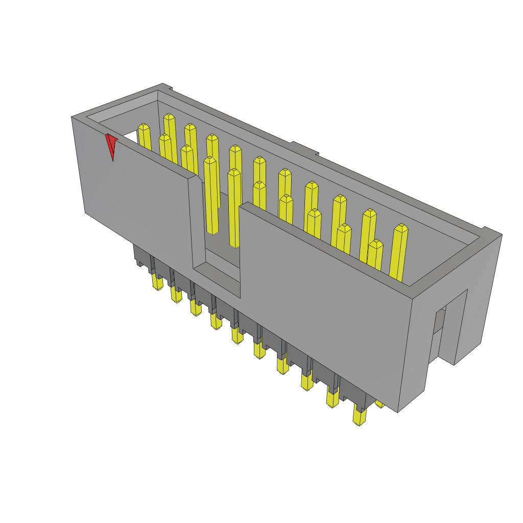 Samtec-ZST-110-01-G-D-520 Cabezales del conector y receptáculos PCB Conn Elevated Shrouded Header HDR 20 POS 2.54mm Solder ST Thru-Hole Bulk
