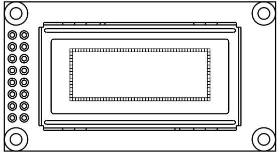 Vishay-OLED-050H016A-LPP5N00000 OLED-Module 50x16Pixels Yellow OLED Display Graphic Display Parallel Interface 5V 16-Pin