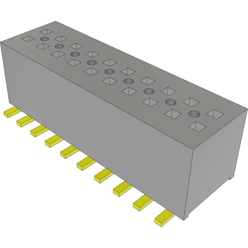 Samtec-MLE-110-01-G-DV-A-TR Steckverbinderleisten und Leiterplattenbuchsen Conn Micro Socket Strip SKT 20 POS 1mm Solder ST SMD T/R