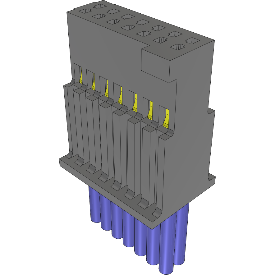 Samtec-SFSD-07-28-H-06.00-S Andere Kabelbaugruppen Cable Assembly Discrete Wire 0.152m 28AWG Socket Strip 14 POS SKT Crimp TIGER EYE™ Layer