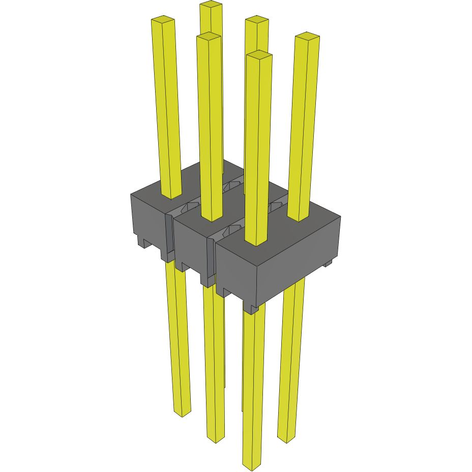 Samtec-MTSW-103-10-G-D-305 Steckverbinderleisten und Leiterplattenbuchsen Conn Unshrouded Header HDR 6 POS 2.54mm Solder ST Thru-Hole Bulk