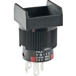 Switch Push Button ON (ON) SPDT Square Button 0.1A 28VAC 28VDC 0.4VA Momentary Panel Mount Quick Connect/Solder Lug