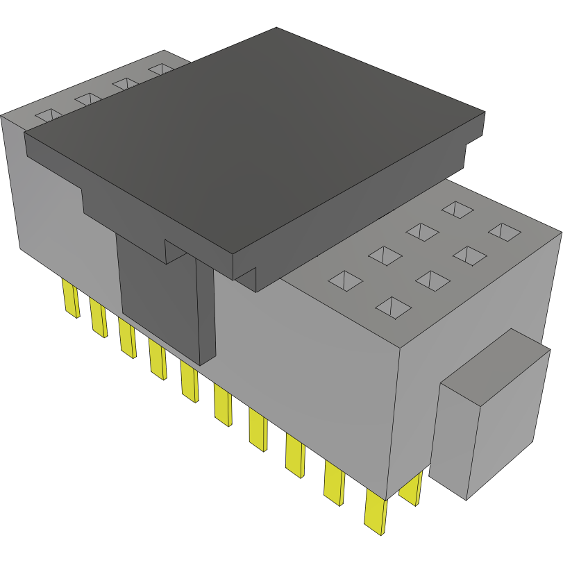 Samtec-FOLC-110-01-S-Q-P Steckverbinderleisten und Leiterplattenbuchsen Conn Elevated Socket SKT 40 POS 1.27mm Solder ST Thru-Hole Tube