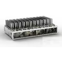 TE Connectivity-2057183-3 Accesorios del conector Connector Accessories QSFP+ Cage Right Angle Box/Tray