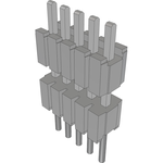 Conn Board Stacker HDR 5 POS 1.27mm Solder ST Thru-Hole Layer