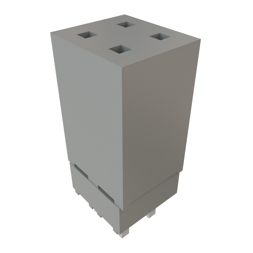 Samtec-ESQ-102-37-S-D-LL Cabezales del conector y receptáculos PCB Conn Elevated Socket SKT 4 POS 2.54mm Solder ST Top Entry Thru-Hole Bulk