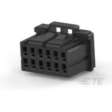 TE Connectivity-1-1827864-6 Einzeladersteckverbinder, Gehäuse Conn Housing RCP 12 POS 2.5mm Crimp ST Cable Mount Black Bag