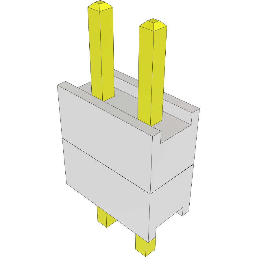 Samtec-HW-02-07-G-S-200-100 Steckverbinderleisten und Leiterplattenbuchsen Conn Board Stacker HDR 2 POS 2.54mm Solder ST Top Entry Thru-Hole Bulk
