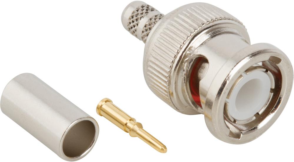 Amphenol RF-112120 Raccordement FR Conn BNC 0Hz to 4GHz 50Ohm Crimp ST Cable Mount PL Gold