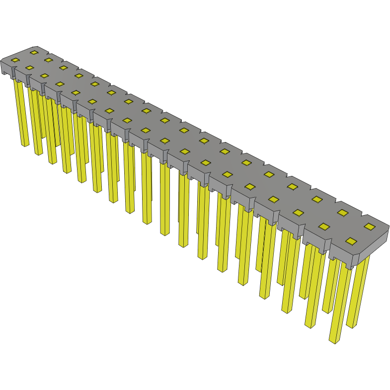 Samtec-MTLW-118-07-L-D-002 Cabezales del conector y receptáculos PCB Conn Unshrouded Header HDR 36 POS 2.54mm Solder ST Top Entry Thru-Hole Bulk