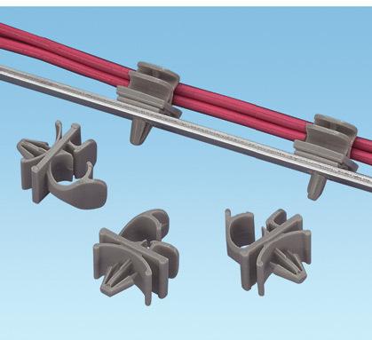 Panduit-LWC38-H25-C null Cable Management, Latching Wire Clip Nylon 6/6 Natural Push Barb 9.5mm