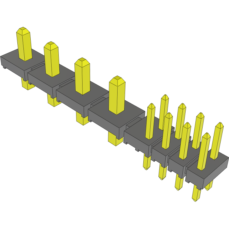 Samtec-PCT2-104-03-L-D-04 Steckverbinderleisten und Leiterplattenbuchsen Conn Unshrouded Header HDR 4Power/8Signal POS 5.08mm/2mm Solder ST Thru-Hole Bulk