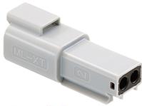 Molex-93444-1202 Connector Discrete Wire Housing Conn Housing RCP 2 POS Crimp ST Cable Mount Gray Bag