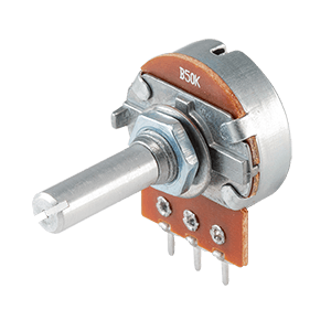 Same Sky (formerly CUI Devices)-PTN24A-A10025EB Resistor, capacitores variables, potenciómetres y reostates Res Carbon Film POT 100K Ohm 20% 0.5W(1/2W) 1(Elec)/1(Mech)Turns 6mm (24 X 35 X 30mm) Pin Thru-Hole