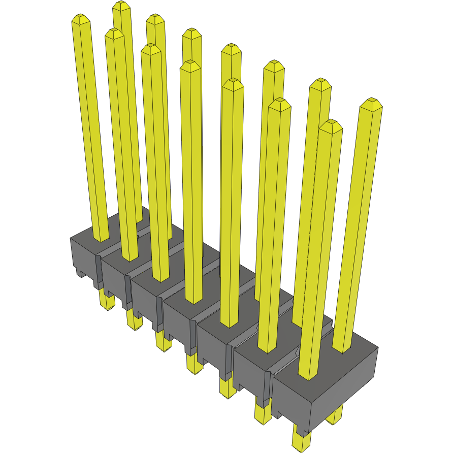Samtec-TSW-107-15-T-D Steckverbinderleisten und Leiterplattenbuchsen Conn Unshrouded Header HDR 14 POS 2.54mm Solder ST Top Entry Thru-Hole Bulk