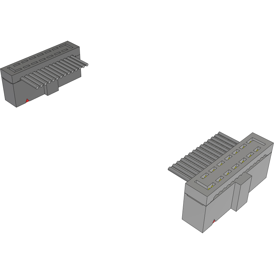Samtec-HCSD-07-D-06.00-01-N-G Assemblaggio cavo a nastro piatto Cable Assembly 0.15m 28AWG 2.54mm 14 to 14 POS IDC Connector to IDC Connector F-F Bulk