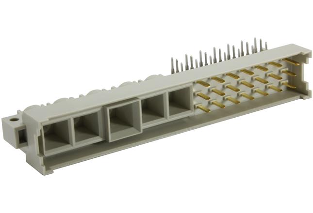 HARTING-09061216981 Steckverbinder, Mutterplatine Conn Din 41612 M 5Din 41612/21Signal Pos Solder Ra Thru-Hole 51 Terminal 1 Port