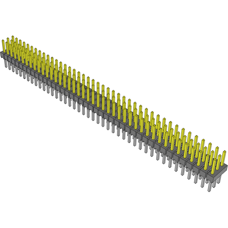 Samtec-HTSW-142-08-L-T Embases de raccordement et réceptacles PCB Conn Unshrouded Header HDR 126 POS 2.54mm Solder ST Top Entry Thru-Hole Bulk