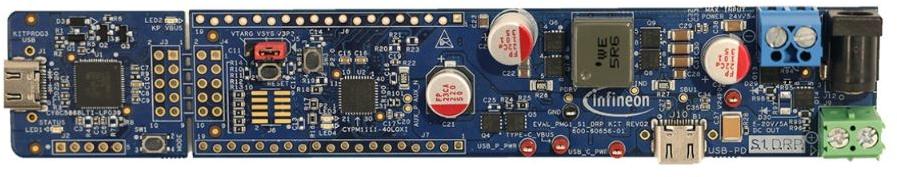 Infineon Technologies AG-EVALPMG1S1DRPTOBO1 Cartes et kits de développement de systèmes intégrés Evaluation Platform for PMG1-S1 MCU with USB-C PD