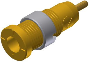 SKS Kontakttechnik-MSEB 2630 S 1,9 AU YELLOW Steckverbinder, elektronisches Testgerät Conn Banana Jack F 1 POS Solder ST Panel Mount 1 Port