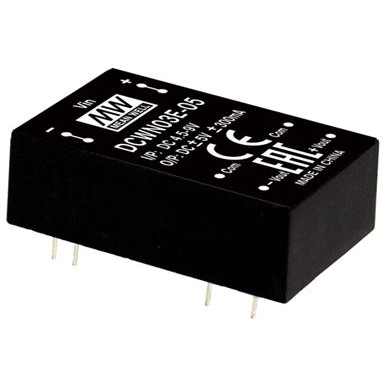 Mean Well Enterprises-DCWN03C-05 Convertitore da DC a DC e modulo di regolazione della commutazione Module DC-DC 48VIN 2-OUT -5V/5V -0.3A/0.3A 3W 8-Pin DIP Module Tube