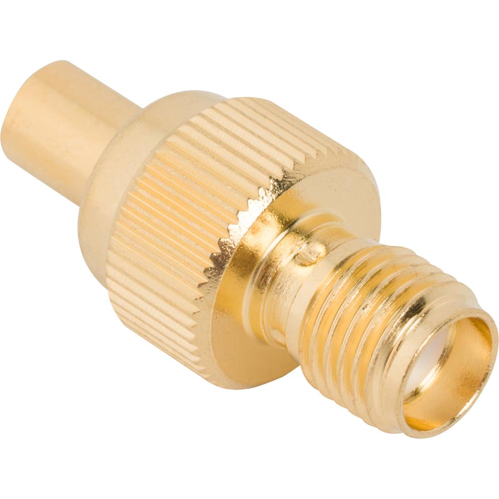 Amphenol RF-242129 Connector RF Conn SMA-MCX Adapter 0Hz to 6GHz 50Ohm ST F/F Gold
