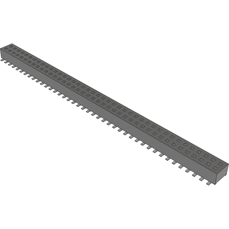 Samtec-CLP-141-02-L-D-A Steckverbinderleisten und Leiterplattenbuchsen Conn Socket Strip SKT 82 POS 1.27mm Solder ST Top Entry SMD TIGER CLAW™ Tube