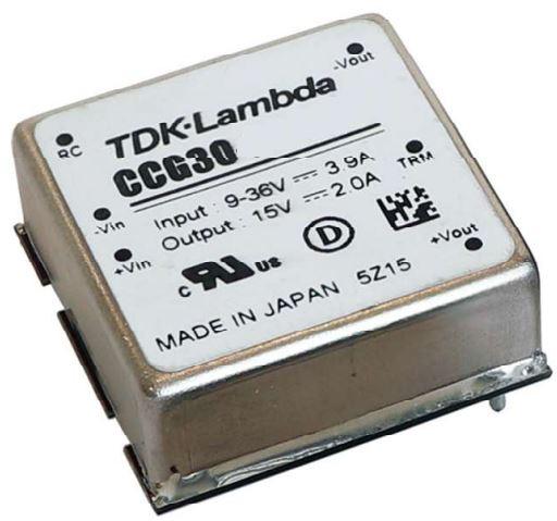 TDK-Lambda Americas-CCG30-24-15S Convertisseur CC en CC et module de régulateur de commutation Module DC-DC 24VIN 1-OUT 15V 2A 30W 6-Pin