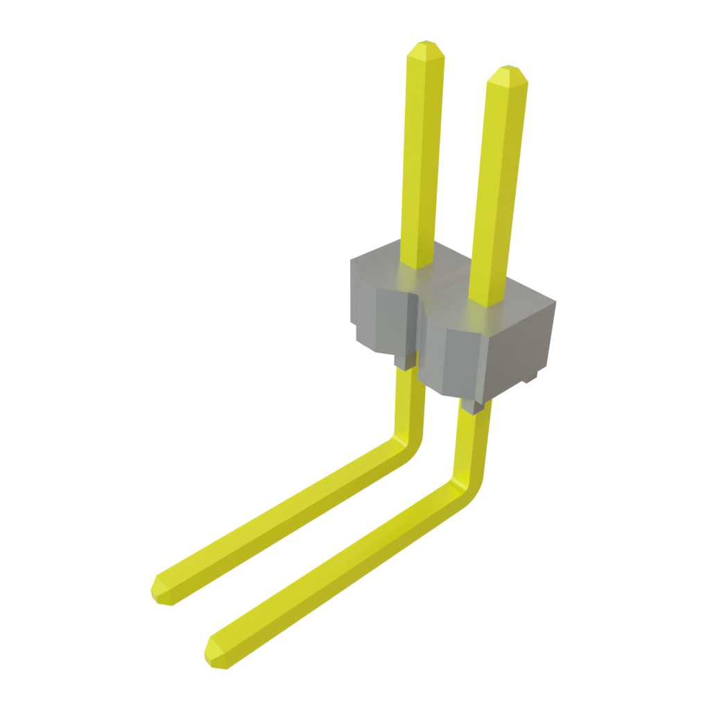 Samtec-TSW-102-10-G-S-RE Steckverbinderleisten und Leiterplattenbuchsen Conn Unshrouded Header HDR 2 POS 2.54mm Solder RA Side Entry Thru-Hole Bulk
