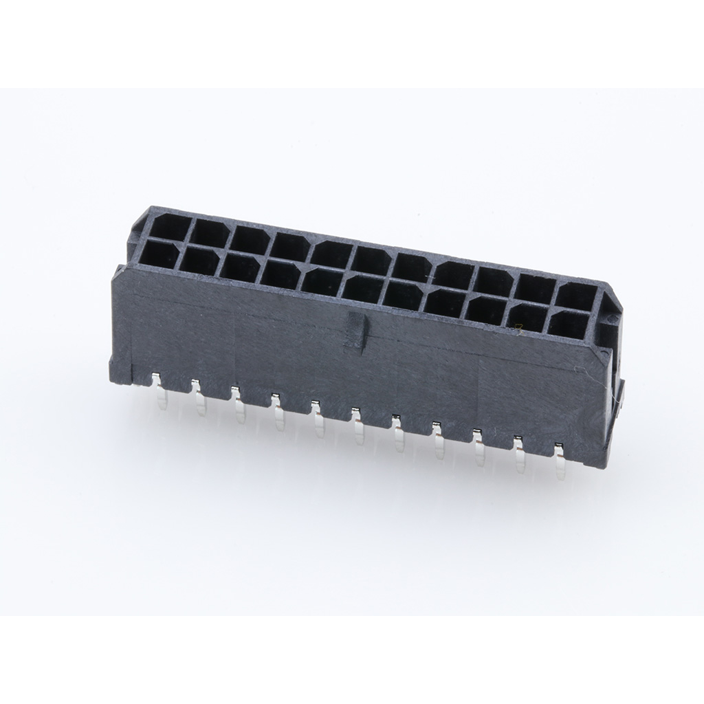 Molex-0430452226 Steckverbinderleisten und Leiterplattenbuchsen Conn Wire to Board HDR 22Power POS 3mm Solder ST Top Entry Thru-Hole Micro-Fit 3.0 Tray