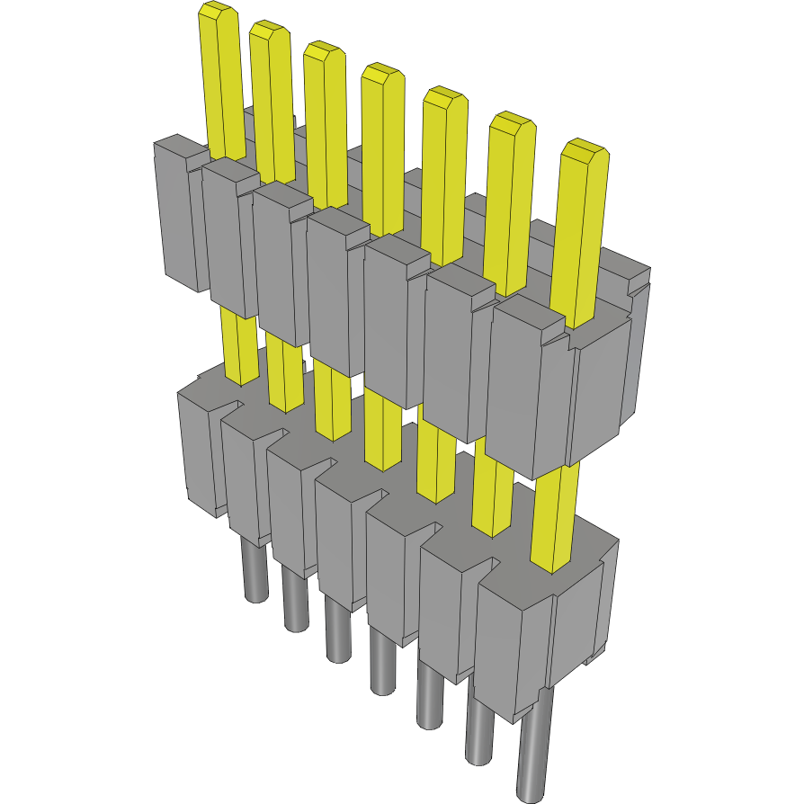 Samtec-DWM-07-53-S-S-300 Steckverbinderleisten und Leiterplattenbuchsen Conn Board Stacker HDR 7 POS 1.27mm Solder ST Thru-Hole Tube