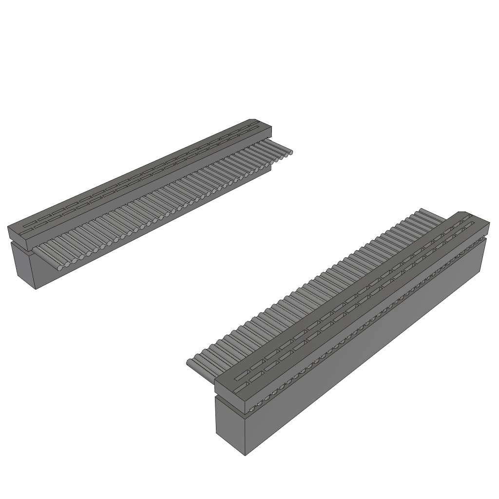 Samtec-IDSD-20-D-20.00 Assemblage de câble plat/ruban Cable Assembly 0.508m 28AWG 1.27mm 40 to 40 POS IDC Connector to IDC Connector F-F Bulk
