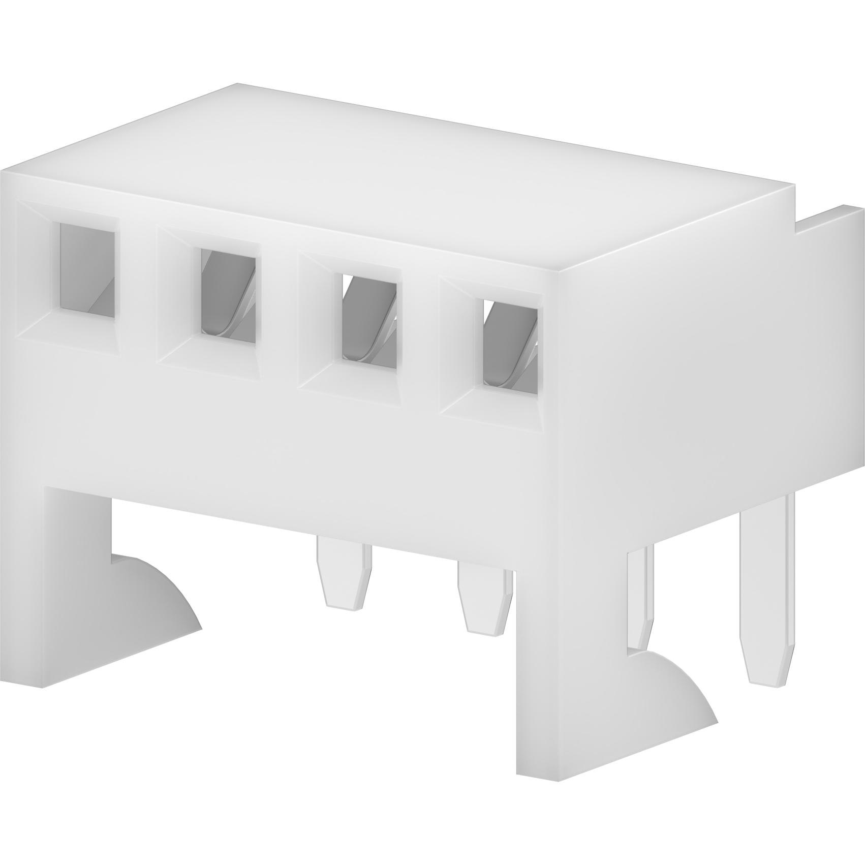Molex-22162040 Connector Headers and PCB Receptacles Conn Socket Strip RCP 4 POS 2.54mm Solder RA Side Entry Thru-Hole KK Tray