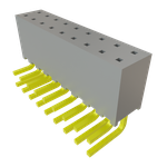 Conn Socket Strip SKT 18 POS 2mm Solder RA Side Entry Thru-Hole Tube