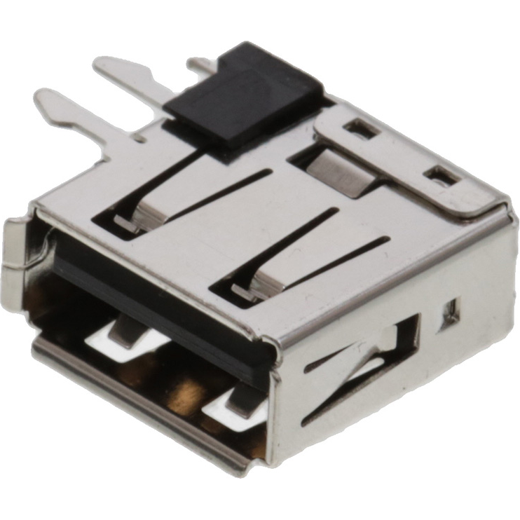 Molex-0673298021 Connector USB Conn USB 2.0 Type A RCP 4 POS 1.4mm Solder RA Thru-Hole 4 Terminal 1 Port Tray