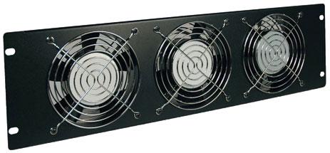 Eaton (formerly TrippLite)-SRFAN3U null SmartRack 3U Fan Panel - 3-120V high performance fans, 210 CFM, 5-15P plug