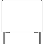 Cap Film 1uF 400V PET 10%( 26 X 7 X 16.5mm) Radial Plastic Rectangular Can 22.5mm 105°C Loose