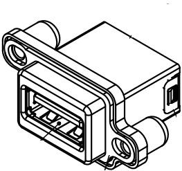 Amphenol Communications Solutions-MUSBR3193M0 Connector USB Conn USB 3.0 Type A RCP 9 POS 0.5mm/1.5mm Solder RA Thru-Hole 9 Terminal 1 Port