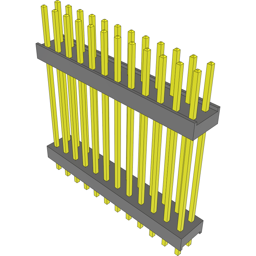 Samtec-DW-12-13-G-D-880 Connector Headers and PCB Receptacles Conn Board Stacker HDR 24 POS 2.54mm Solder ST Top Entry Thru-Hole Bulk