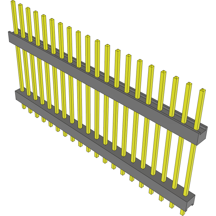 Samtec-DW-20-20-G-S-728 Steckverbinderleisten und Leiterplattenbuchsen Conn Board Stacker HDR 20 POS 2.54mm Solder ST Top Entry Thru-Hole Bulk