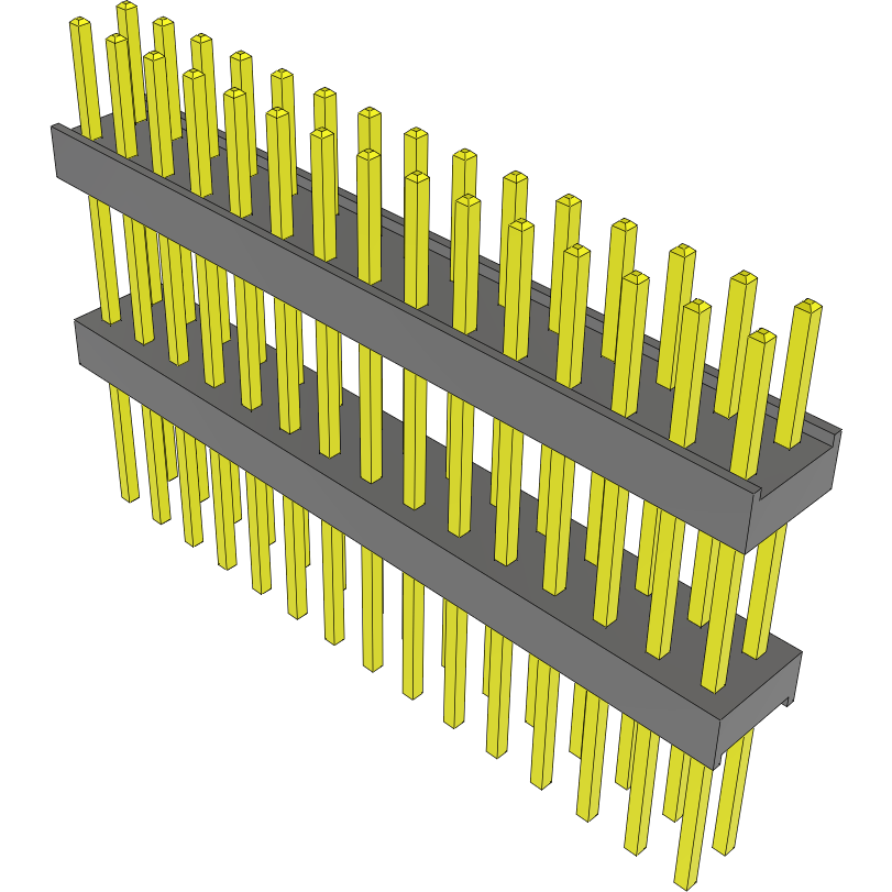 Samtec-EW-15-12-G-D-500 Embases de raccordement et réceptacles PCB Conn Board Stacker HDR 30 POS 2.54mm Solder ST Top Entry Thru-Hole Bulk
