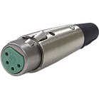 Switchcraft-A4F Steckverbinder für Audio und Video Conn XLR Connector F 4 POS ST Cable Mount 4 Terminal 1 Port