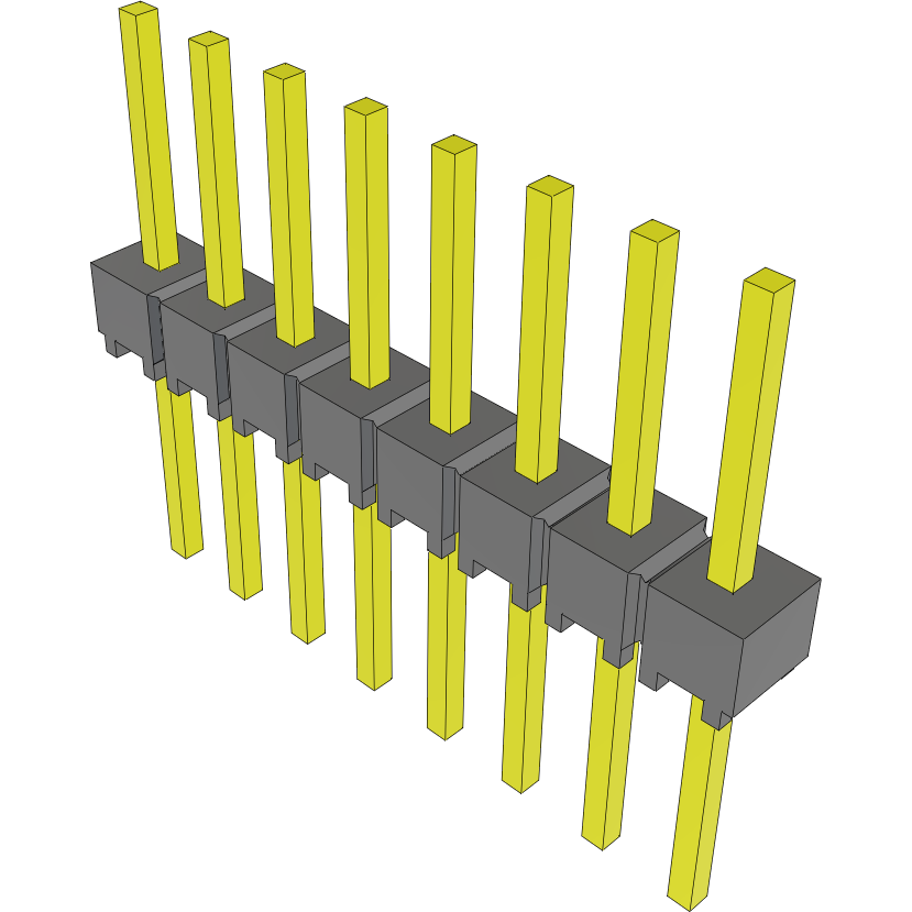 Samtec-MTSW-108-22-T-S-265 Steckverbinderleisten und Leiterplattenbuchsen Conn Unshrouded Header HDR 8 POS 2.54mm Solder ST Top Entry Thru-Hole Bulk