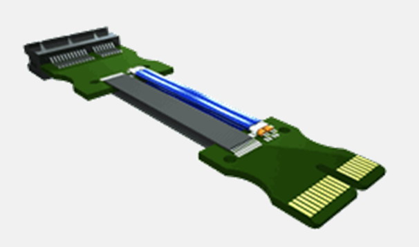 Samtec-PCIEC-036-0450-EC-EC-P Flachband Kabelbaugruppen Cable Assembly 0.45m 30AWG/32AWG 1mm 36 to 36 POS Card Edge to Card Edge M-M PCI EXPRESS® Bag