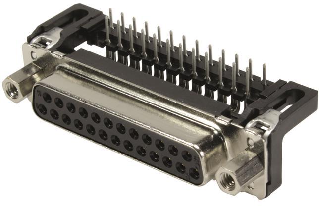 HARTING-09663127603 Steckverbinder, D-Sub Conn D-Sub F 25 POS 1.38mm Solder RA Thru-Hole 25 Terminal 1 Port